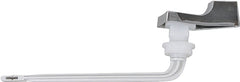 ProSource Toilet Flush Lever, Front Mounting, 4 in L Flush Arm, Plastic, Chrome