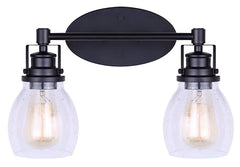 VANITY LIGHT 2LT SEED BLK 100W