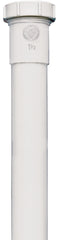 Plumb Pak PP40-8W Pipe Extension Tube, 1-1/2 in, 8 in L, Slip-Joint, Plastic, White