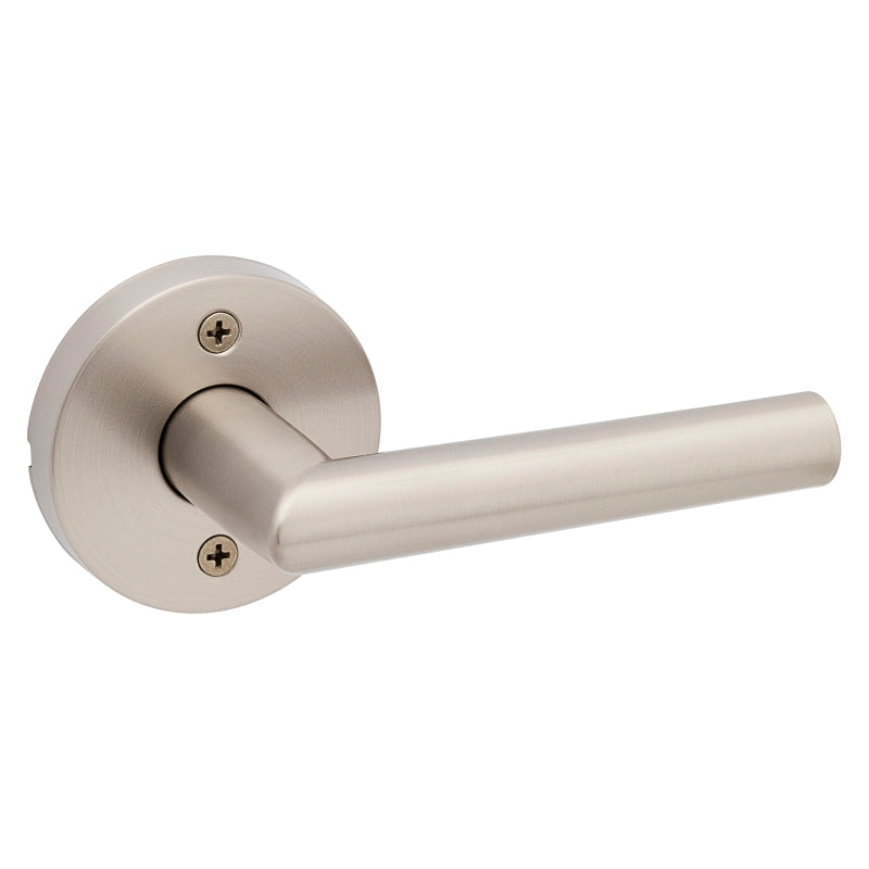 Kwikset Signature Series 157MIL RDT 15 Round Rosette Half Inactive/Dummy Lever, Satin Nickel, Zinc, Residential, 2 Grade