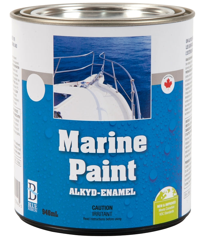 UCP Paints E8049-946 Marine Paint, Gloss Sheen, Black, 946 mL, Can