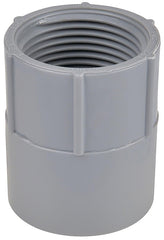 Carlon E942FR-CTN Conduit Adapter, 1 in Female, 1-5/8 in Dia, 1-15/16 in L, PVC, Gray