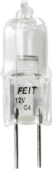 Feit Electric BPQ20T3 Halogen Bulb, 20 W, G4 Lamp Base, JC T3 Lamp, 3000 K Color Temp, 2000 hr Average Life