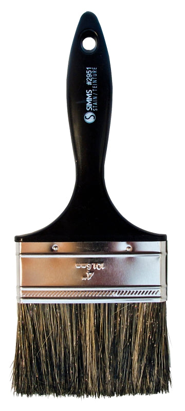 Simms 2951-100 Paint Brush, 4 in W, Stain Brush, 2-3/4 in L Bristle, Polyester Bristle