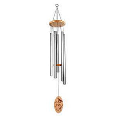 Sunset Vista Designs 90643 Wind Chime, 5 in L x 5 in W x 36 in H Dimensions, Silver