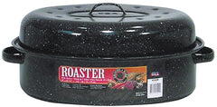 Granite Ware F0509-2 Roaster, 15 lb Capacity, Porcelain/Steel, Black, Dark Enamel, 18 in L, 12-1/4 in W, 7-1/2 in H
