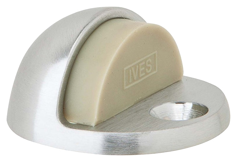 Schlage 436B26D Dome Stop, 1-3/4 in Dia Base, Brass, Satin Chrome