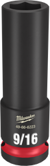 Milwaukee SHOCKWAVE Impact Duty Series 49-66-6223 Deep Impact Socket, 9/16 in Socket, 1/2 in Drive, Square Drive