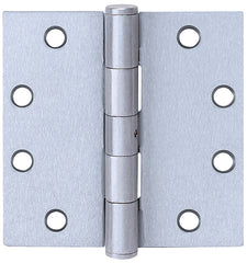 Tell Manufacturing H4545 Series HG100315 Square Corner Hinge, 4-1/2 in H Frame Leaf, 0.134 in Thick Frame Leaf, Satin