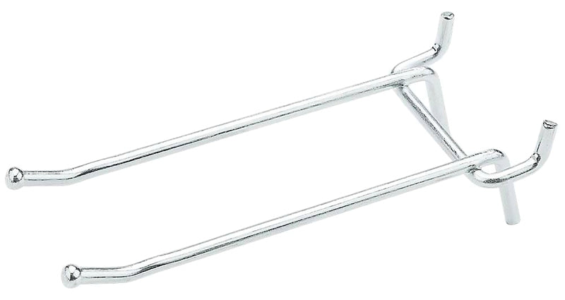 National Hardware N180-037 Peg Hook, 4 in, 1/8, 1/4 in Opening, Steel, Zinc