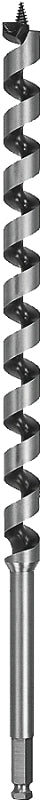 DeWALT DW1683 Auger Drill Bit, 3/4 in Dia, 17 in OAL, Hollow Center Flute, 7/16 in Dia Shank, Ball Groove Shank