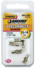Jandorf 60936 Disconnect Terminal, 22 to 18 AWG Wire