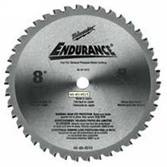 Milwaukee 48-40-4515 Circular Saw Blade, 8 in Dia, 5/8 in Arbor, 42-Teeth, Carbide Tipped Cutting Edge