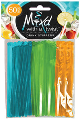FLP Mixd with a Twist Series 6031 Beverage Stirrer, Assorted
