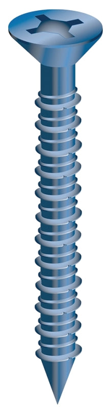Cobra Anchors 631J Screw, 1/4 in Thread, 1-3/4 in L, Flat Head, Phillips, Robertson Drive, Steel, Fluorocarbon-Coated