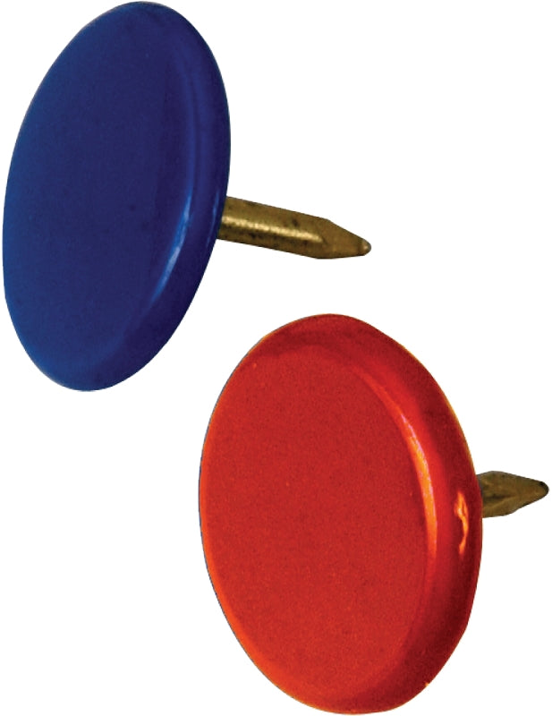 Hillman 122677 Thumb Tack, Steel, Painted, Assorted, Flat Head, Sharp Point