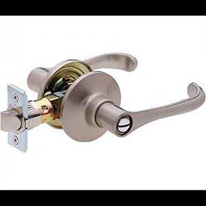 Taymor Professional Series 34-FV9624AR Privacy Lever, Pushbutton Lock, Satin Nickel, Metal, Residential, Reversible Hand