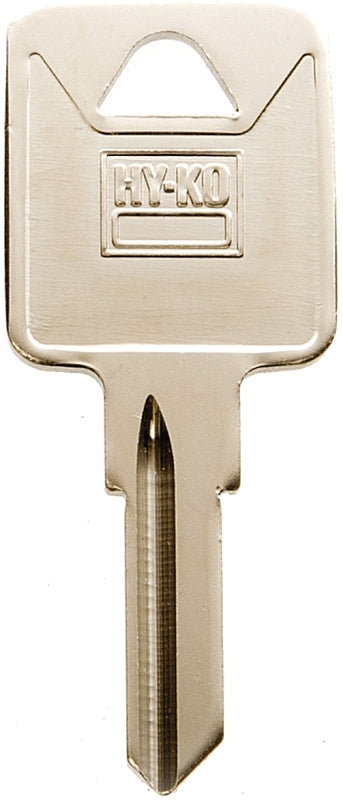 Hy-Ko 11010TM10 Key Blank, Brass, Nickel, For: Trimark Cabinet, House Locks and Padlocks