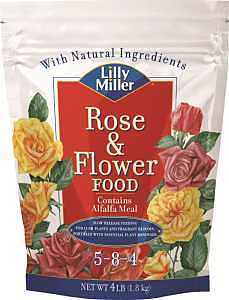 Lilly Miller 100528816 Rose and Flower Plant Food, 4 lb Bag, Granular, 5-8-4 N-P-K Ratio