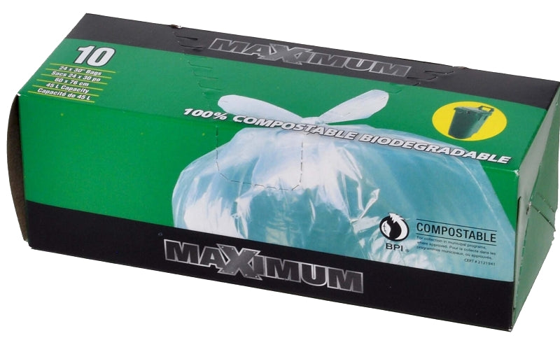 MAXIMUM 52430 Garbage Bag, Plastic/Virgin Hexene