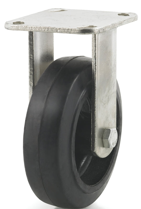Dh Casters C-MHD5MRR Rigid Caster, 5 in Dia Wheel, 2 in W Wheel, Rubber Wheel, 400 lb