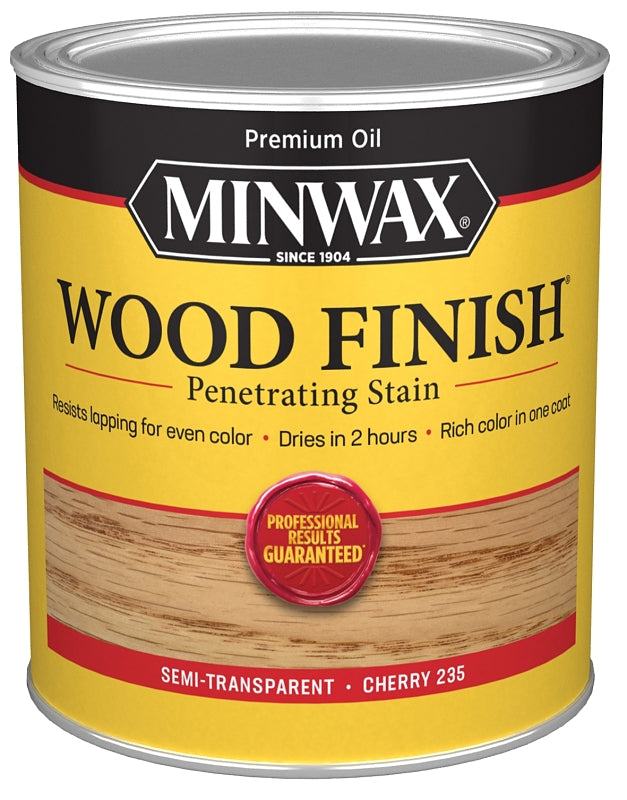 Minwax Wood Finish 70009444 Wood Stain, Cherry, Liquid, 1 qt, Can