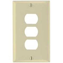 Legrand K3I Wallplate, 4-1/2 in L, 2-3/4 in W, 1 -Gang, Thermoset, Ivory