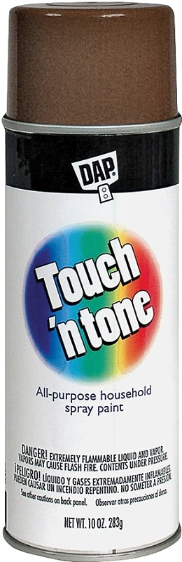 Touch 'N Tone 55277830 Spray Paint, Gloss, Leather Brown, 10 oz, Can