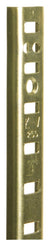Knape & Vogt 255 PK255 BR 60 Shelf Standard, 500 lb, 23 ga Thick Material, 5/8 in W, 60 in H, Steel, Brass