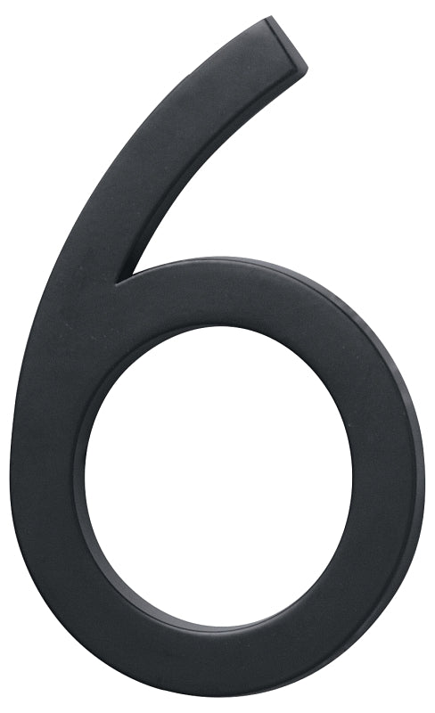 Hy-Ko FM-6 Architectural Series FM-6/6 House Number, Character: 6, 6 in H Character, Black Character