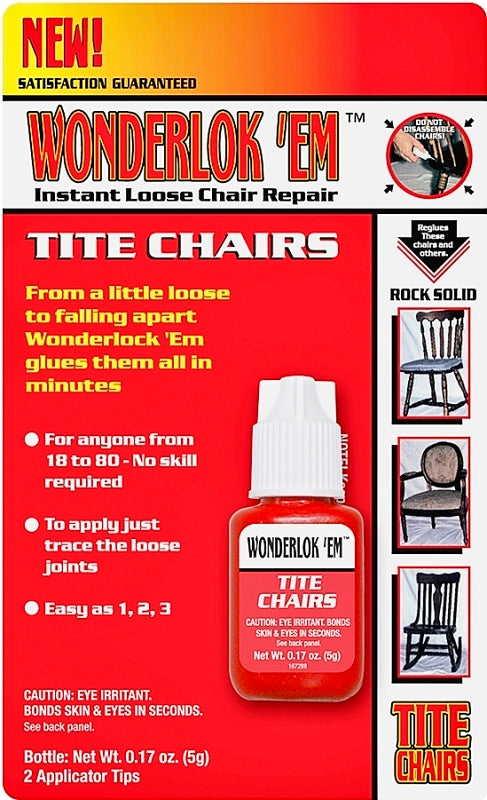 Wonderlok'em W2082 Tite Chair Glue, 5 g Bottle