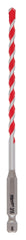 Milwaukee SHOCKWAVE 48-20-9006 Drill Bit, 3/16 in Dia, 6 in OAL, Wide Flute, 1/4 in Dia Shank, Hex Shank