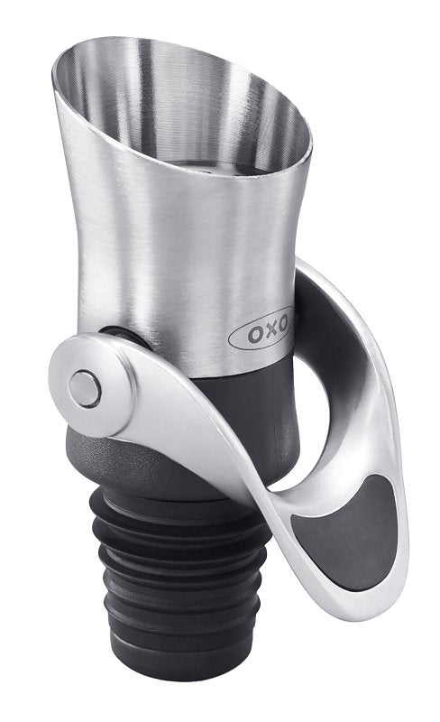 Oxo 11136400 Wine Stopper and Pourer, Stainless Steel