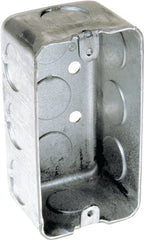 Raco 8660 Handy Box, 1-Gang, 10-Knockout, 1/2 in Knockout, Steel, Gray, Surface