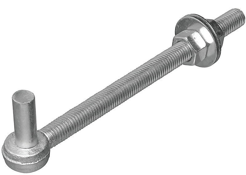 National Hardware N130-674 Full Threaded Bolt Hook, 12 in L, Steel, Zinc-Plated