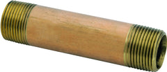 Anderson Metals 38300-0460 Pipe Nipple, 1/4 in, NPT, Brass, 870 psi Pressure, 6 in L
