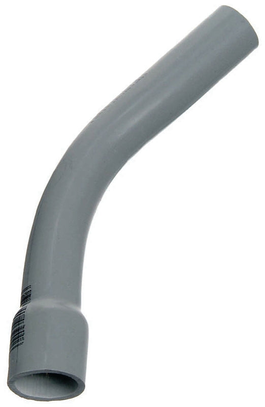 Carlon UA7AEB-CTN Conduit Elbow, 45 deg Angle, 3/4 in Bell End, PVC, Gray