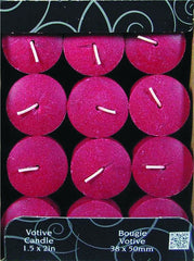 CANDLE-LITE 1276565 Scented Votive Candle, Juicy Black Cherries Fragrance, Burgundy Candle, 10 to 12 hr Burning