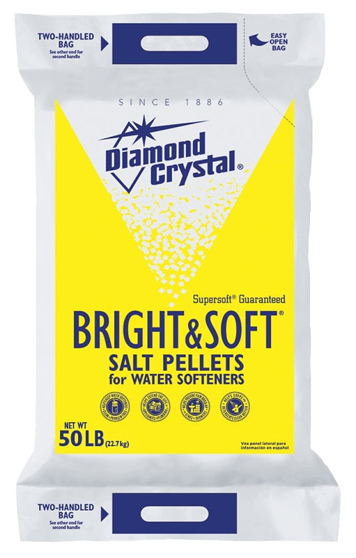 Cargill Bright & Soft 100012423 Salt Pellets, 50 lb Bag