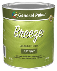 General Paint Breeze 70-052-14 Exterior Paint, Flat, Accent Base, 1 qt