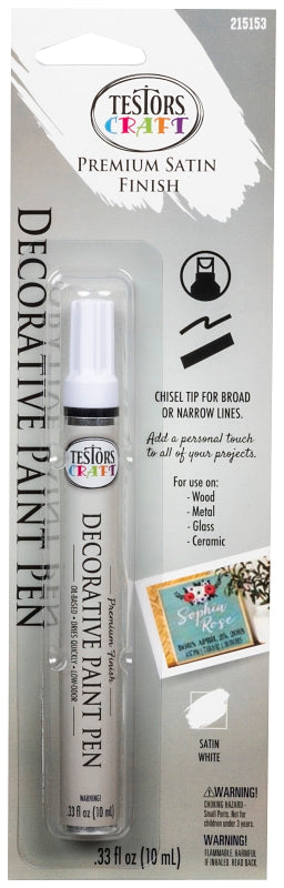 Rust-Oleum 215153 Decorative Paint Pen, Chisel Tip, White