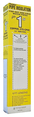 Quick R 31180U Pipe Insulation, 6 ft L, Steel, Charcoal, 1 in Copper, 3/4 in IPS PVC, 1-1/8 in AC Tubing Pipe