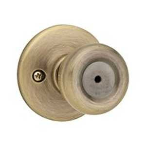 Kwikset 300T 5 CP RCL RCS Privacy Lockset, Antique Brass, Interior Locking, Reversible Hand