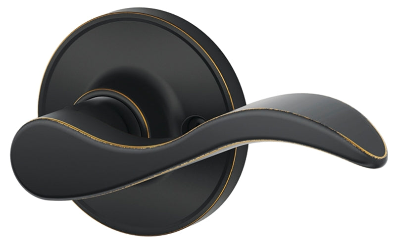 Schlage J Series J170SEV716RH Dummy Lever, Mechanical Lock, Aged Bronze, Lever Handle, Metal, Residential, Grade 3 Grade