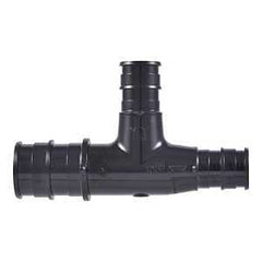 SharkBite UA454A5 Expansion Reducing Tee, 3/4 x 1/2 x 1/2 in, Barb, Polysulfone, Black, 160 psi Pressure