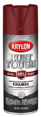 Krylon Rust Tough K09221008 Enamel Spray Paint, Gloss, Burgundy, 12 oz, Can