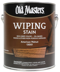 Old Masters 13001 Wiping Stain, American Walnut, Liquid, 1 gal, Can