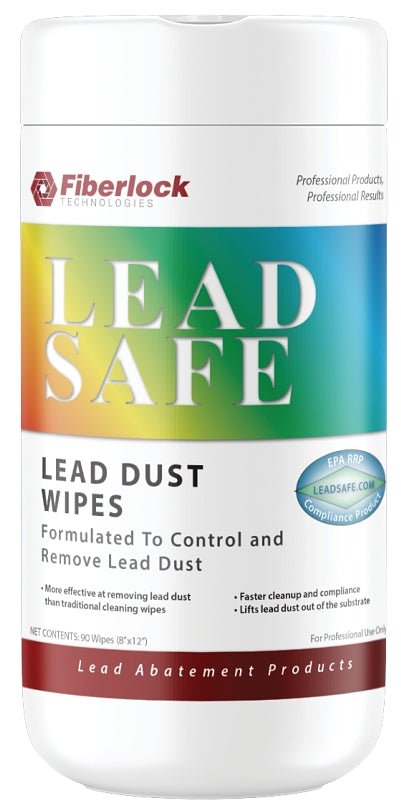 Fiberlock Technologies LeadSafe 5498-90C Dust Wipes, 12 in L, 8 in W, Fresh Scent