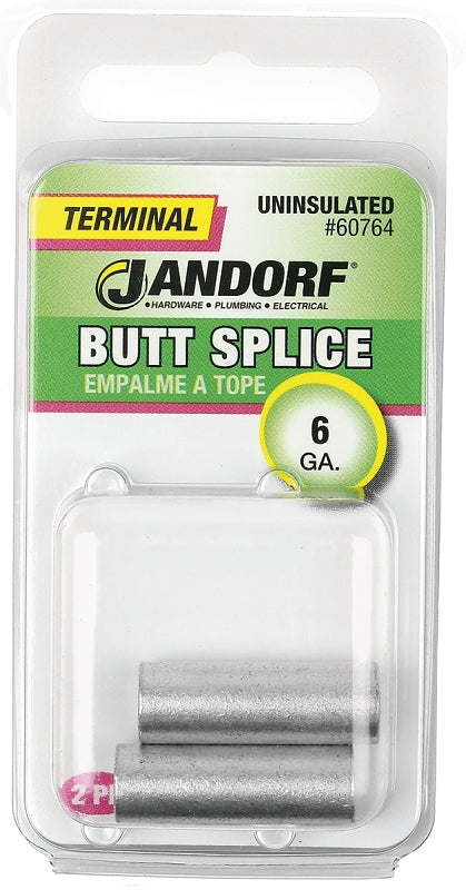 Jandorf 60764 Butt Splice Connector, 6 AWG Wire, Copper Contact