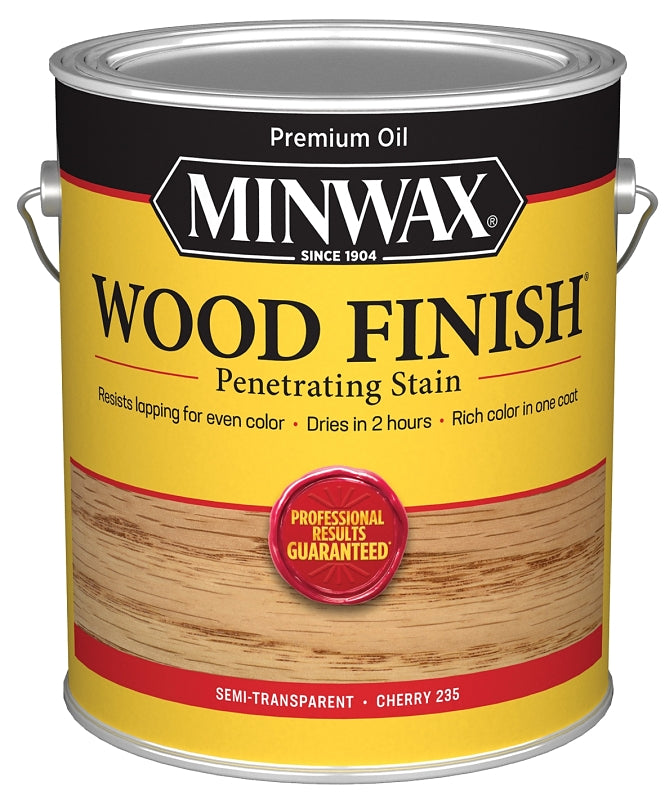 Minwax Wood Finish 71009000 Wood Stain, Cherry, Liquid, 1 gal, Can